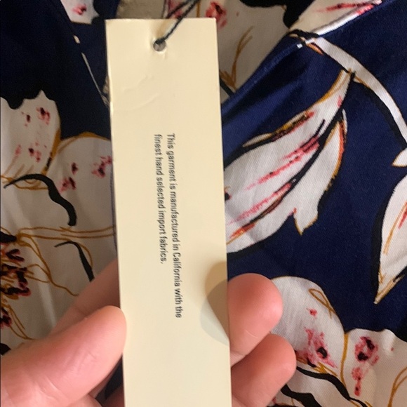 Verse Women's Floral Navy Top size L - Picture 5 of 8